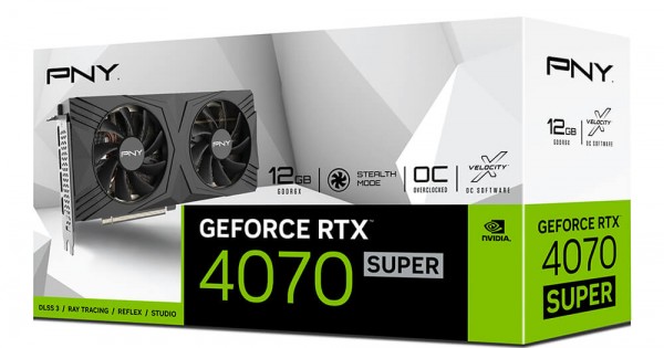 [新品未使用]PNY GeForce RTX 4070 SUPER 12GB PNY GeForce RTX™ 4070 SUPER 12GB VERTO™ Overclocked Dual Fan